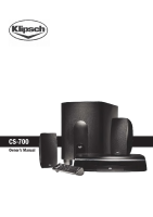 Klipsch CS-700 - Owners Manual 